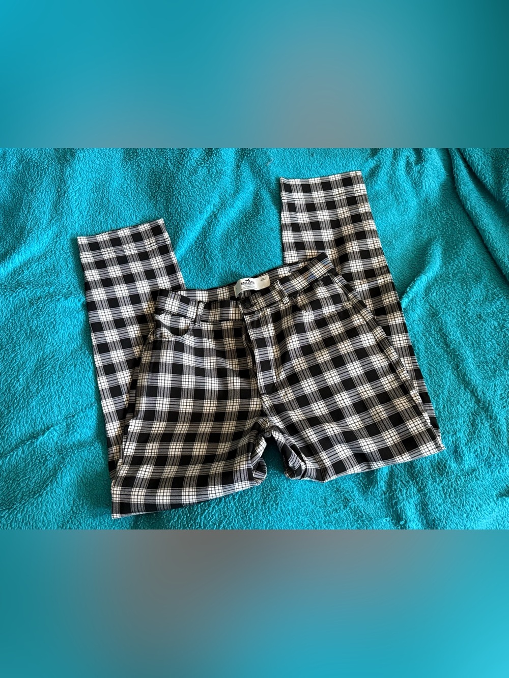 Black & White Plaid Trousers